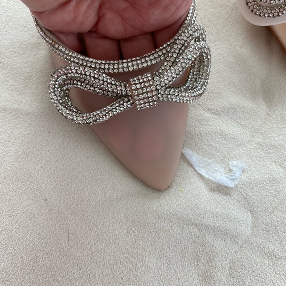 SPARKLE IN THESE!! Rhinestone Double Bow Ankle Strap Pumps - Picture 16 of 16